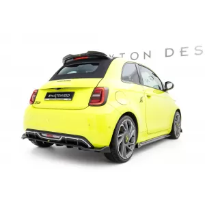 Maxton Design Spoilerset geeignet für Seitenschweller, Front-, Heckstoßstange und Kofferraum des Abarth 500e nach 2023, Glänzend Schwarz-image-6349948
