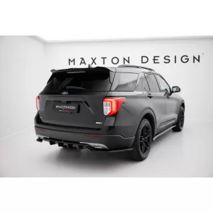 Maxton Design Spoilerset geeignet für Seitenschweller, Front-, Heckstoßstange und Kofferraum des Ford Explorer XLT 2019-2024, Glänzend Schwarz-image-6349968