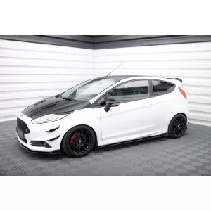 Maxton Design Version 2 Spoiler-Set geeignet für Seitenschweller, Frontstoßstange, Heckstoßstange und Kofferraum des Ford Fiesta ST 2013-2017, Glänzendes Schwarz-image-6350006