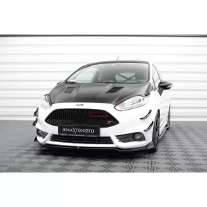 Maxton Design Version 2 Spoiler-Set geeignet für Seitenschweller, Frontstoßstange, Heckstoßstange und Kofferraum des Ford Fiesta ST 2013-2017, Glänzendes Schwarz-image-6350007