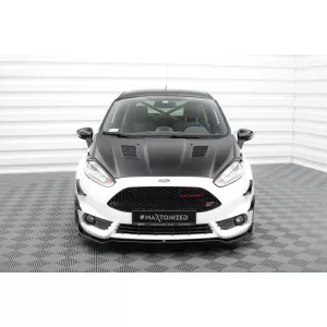 Maxton Design Version 2 Spoiler-Set geeignet für Seitenschweller, Frontstoßstange, Heckstoßstange und Kofferraum des Ford Fiesta ST 2013-2017, Glänzendes Schwarz-image-6350008