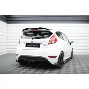 Maxton Design Version 2 Spoiler-Set geeignet für Seitenschweller, Frontstoßstange, Heckstoßstange und Kofferraum des Ford Fiesta ST 2013-2017, Glänzendes Schwarz-image-6350009