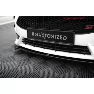 Maxton Design Version 2 Spoiler-Set geeignet für Seitenschweller, Frontstoßstange, Heckstoßstange und Kofferraum des Ford Fiesta ST 2013-2017, Glänzendes Schwarz-image-6350012