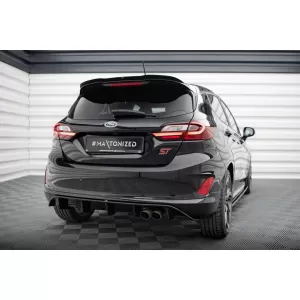 Maxton Design version 1 spoiler set suitable for side skirts, front, rear bumper and trunk of Ford Fiesta ST 2021-2024, Gloss Black
