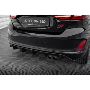 Maxton Design version 1 spoiler set suitable for side skirts, front, rear bumper and trunk of Ford Fiesta ST 2021-2024, Gloss Black