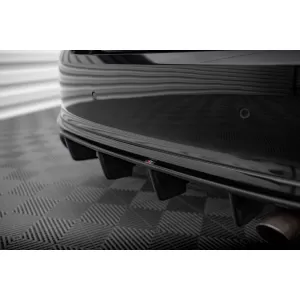 Maxton Design version 1 spoiler set suitable for side skirts, front, rear bumper and trunk of Ford Fiesta ST 2021-2024, Gloss Black