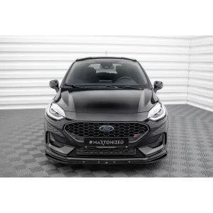Maxton Design version 2 spoiler set suitable for side skirts, front, rear bumper and trunk of Ford Fiesta ST 2021-2024, Gloss Black