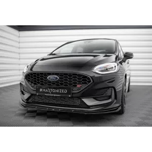 Maxton Design version 2 spoiler set suitable for side skirts, front, rear bumper and trunk of Ford Fiesta ST 2021-2024, Gloss Black