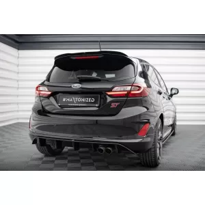 Maxton Design version 2 spoiler set suitable for side skirts, front, rear bumper and trunk of Ford Fiesta ST 2021-2024, Gloss Black