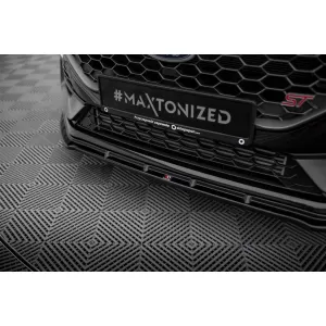 Maxton Design version 2 spoiler set suitable for side skirts, front, rear bumper and trunk of Ford Fiesta ST 2021-2024, Gloss Black