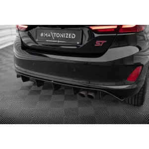 Maxton Design version 2 spoiler set suitable for side skirts, front, rear bumper and trunk of Ford Fiesta ST 2021-2024, Gloss Black