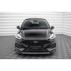 Maxton Design version 3 spoiler set suitable for side skirts, front, rear bumper and trunk of Ford Fiesta ST 2021-2024, Gloss Black