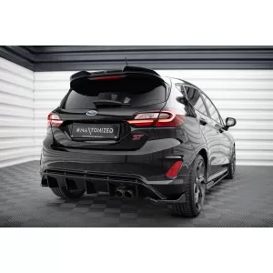 Maxton Design version 3 spoiler set suitable for side skirts, front, rear bumper and trunk of Ford Fiesta ST 2021-2024, Gloss Black