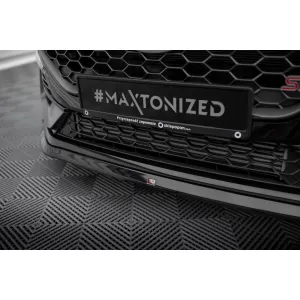 Maxton Design version 3 spoiler set suitable for side skirts, front, rear bumper and trunk of Ford Fiesta ST 2021-2024, Gloss Black