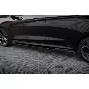 Maxton Design version 3 spoiler set suitable for side skirts, front, rear bumper and trunk of Ford Fiesta ST 2021-2024, Gloss Black