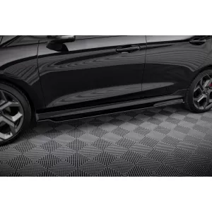Maxton Design version 3 spoiler set suitable for side skirts, front, rear bumper and trunk of Ford Fiesta ST 2021-2024, Gloss Black