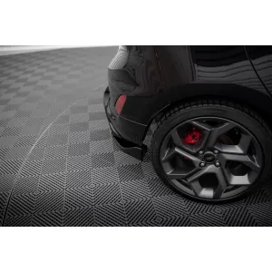 Maxton Design version 3 spoiler set suitable for side skirts, front, rear bumper and trunk of Ford Fiesta ST 2021-2024, Gloss Black
