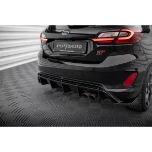 Maxton Design version 3 spoiler set suitable for side skirts, front, rear bumper and trunk of Ford Fiesta ST 2021-2024, Gloss Black