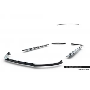 Maxton Design Spoiler-Set geeignet für Seitenschweller, Front-, Heckstoßstange und Kofferraum des Ford Focus ST 2015-2018, Gloss Black-image-6350097