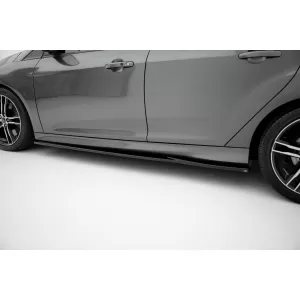 Maxton Design Spoiler-Set geeignet für Seitenschweller, Front-, Heckstoßstange und Kofferraum des Ford Focus ST 2015-2018, Gloss Black-image-6350104
