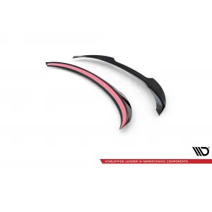 Maxton Design Spoilerset geeignet für Seitenschweller, Front-, Heckstoßstange und Kofferraum des Ford Focus Vignale Estate 2018-2021, Glänzend Schwarz-image-6350118
