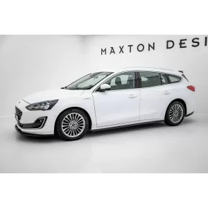 Maxton Design Spoilerset geeignet für Seitenschweller, Front-, Heckstoßstange und Kofferraum des Ford Focus Vignale Estate 2018-2021, Glänzend Schwarz-image-6350120