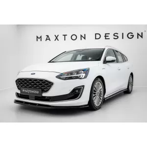 Maxton Design Spoilerset geeignet für Seitenschweller, Front-, Heckstoßstange und Kofferraum des Ford Focus Vignale Estate 2018-2021, Glänzend Schwarz-image-6350121
