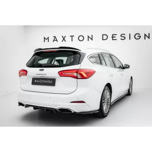 Maxton Design Spoilerset geeignet für Seitenschweller, Front-, Heckstoßstange und Kofferraum des Ford Focus Vignale Estate 2018-2021, Glänzend Schwarz-image-6350123