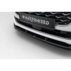 Maxton Design Spoilerset geeignet für Seitenschweller, Front-, Heckstoßstange und Kofferraum des Ford Focus Vignale Estate 2018-2021, Glänzend Schwarz-image-6350126