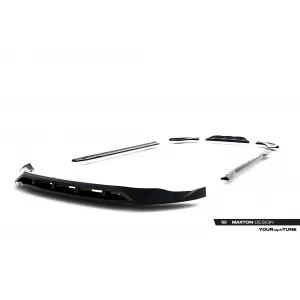 Maxton Design Spoiler-Set geeignet für Seitenschweller, Front-, Heckstoßstange und Kofferraum des Ford Kuga ST-Line 2016-2019, Gloss Black-image-6350136