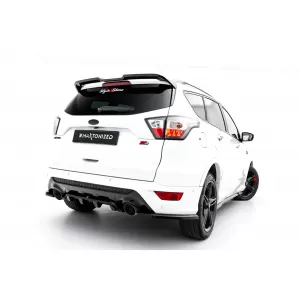 Maxton Design Spoiler-Set geeignet für Seitenschweller, Front-, Heckstoßstange und Kofferraum des Ford Kuga ST-Line 2016-2019, Gloss Black-image-6350146