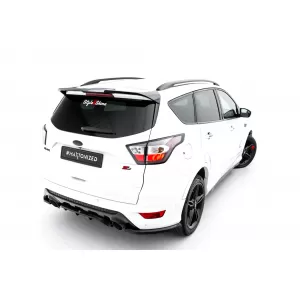 Maxton Design Spoiler-Set geeignet für Seitenschweller, Front-, Heckstoßstange und Kofferraum des Ford Kuga ST-Line 2016-2019, Gloss Black-image-6350147