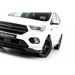 Maxton Design Spoiler-Set geeignet für Seitenschweller, Front-, Heckstoßstange und Kofferraum des Ford Kuga ST-Line 2016-2019, Gloss Black-image-6350150