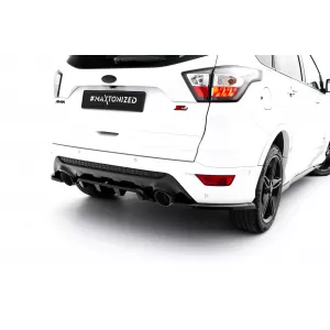 Maxton Design Spoiler-Set geeignet für Seitenschweller, Front-, Heckstoßstange und Kofferraum des Ford Kuga ST-Line 2016-2019, Gloss Black-image-6350154