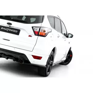 Maxton Design Spoiler-Set geeignet für Seitenschweller, Front-, Heckstoßstange und Kofferraum des Ford Kuga ST-Line 2016-2019, Gloss Black-image-6350157