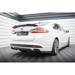 Maxton Design spoiler set suitable for side skirts, front, rear bumper and trunk of Ford Mondeo Sport 2019-2022, Ford Fusion Sport 2019-2020, Gloss Black