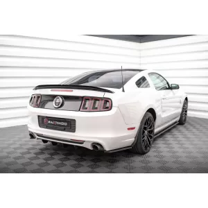 Maxton Design Spoilerset geeignet für Seitenschweller, Frontstoßstange, Heckstoßstange und Kofferraum des Ford Mustang 2009-2014, Glänzend Schwarz-image-6350201