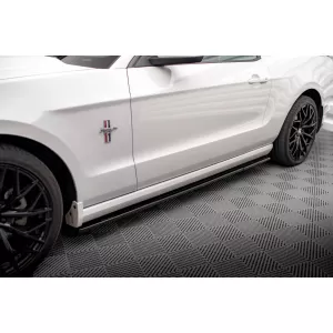 Maxton Design Spoilerset geeignet für Seitenschweller, Frontstoßstange, Heckstoßstange und Kofferraum des Ford Mustang 2009-2014, Glänzend Schwarz-image-6350202