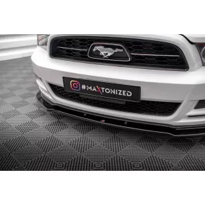 Maxton Design Spoilerset geeignet für Seitenschweller, Frontstoßstange, Heckstoßstange und Kofferraum des Ford Mustang 2009-2014, Glänzend Schwarz-image-6350204