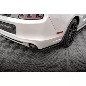 Maxton Design Spoilerset geeignet für Seitenschweller, Frontstoßstange, Heckstoßstange und Kofferraum des Ford Mustang 2009-2014, Glänzend Schwarz-image-6350208