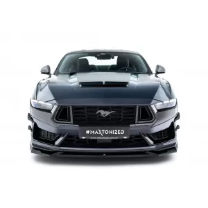 Maxton Design Spoilerset geeignet für Seitenschweller, Front-, Heckstoßstange und Kofferraum des Ford Mustang Dark Horse nach 2024, Glänzend Schwarz-image-6350219