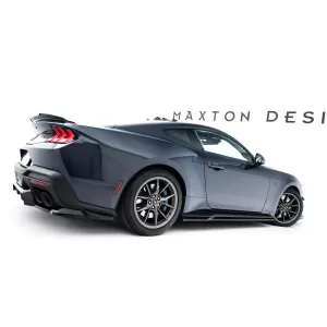 Maxton Design Spoilerset geeignet für Seitenschweller, Front-, Heckstoßstange und Kofferraum des Ford Mustang Dark Horse nach 2024, Glänzend Schwarz-image-6350220