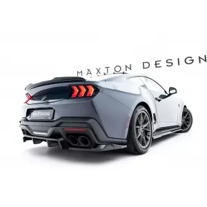 Maxton Design Spoilerset geeignet für Seitenschweller, Front-, Heckstoßstange und Kofferraum des Ford Mustang Dark Horse nach 2024, Glänzend Schwarz-image-6350222
