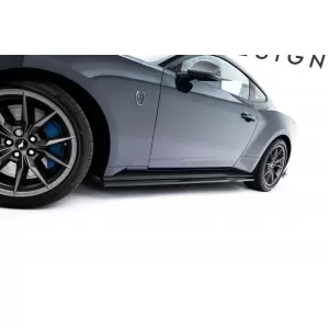 Maxton Design Spoilerset geeignet für Seitenschweller, Front-, Heckstoßstange und Kofferraum des Ford Mustang Dark Horse nach 2024, Glänzend Schwarz-image-6350224