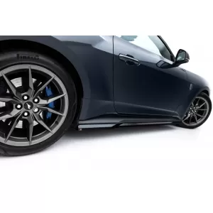 Maxton Design Spoilerset geeignet für Seitenschweller, Front-, Heckstoßstange und Kofferraum des Ford Mustang Dark Horse nach 2024, Glänzend Schwarz-image-6350225