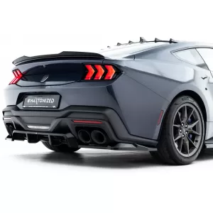 Maxton Design Spoilerset geeignet für Seitenschweller, Front-, Heckstoßstange und Kofferraum des Ford Mustang Dark Horse nach 2024, Glänzend Schwarz-image-6350227