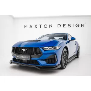 Maxton Design Spoilerset geeignet für Seitenschweller, Front-, Heckstoßstange und Kofferraum des Ford Mustang GT nach 2023, Glänzend Schwarz-image-6350245