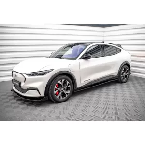 Maxton Design Spoilerset geeignet für Seitenschweller, Frontstoßstange, Heckstoßstange und Kofferraum des Ford Mustang Mach-E nach 2020, Glänzend Schwarz-image-6350270