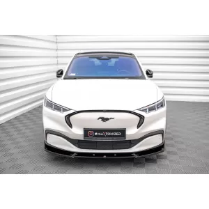 Maxton Design Spoilerset geeignet für Seitenschweller, Frontstoßstange, Heckstoßstange und Kofferraum des Ford Mustang Mach-E nach 2020, Glänzend Schwarz-image-6350271