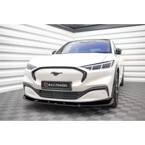 Maxton Design Spoilerset geeignet für Seitenschweller, Frontstoßstange, Heckstoßstange und Kofferraum des Ford Mustang Mach-E nach 2020, Glänzend Schwarz-image-6350272